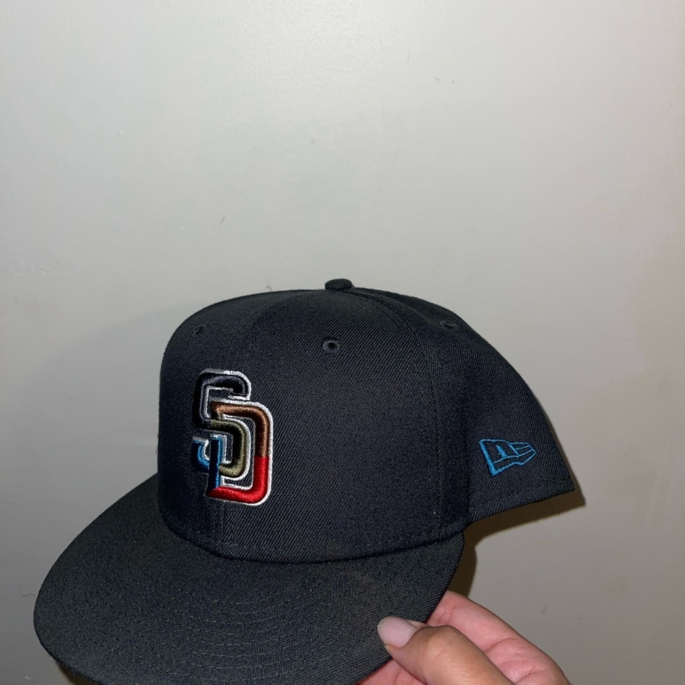 Black SAN DIEGO CAP with Multicolor Logo